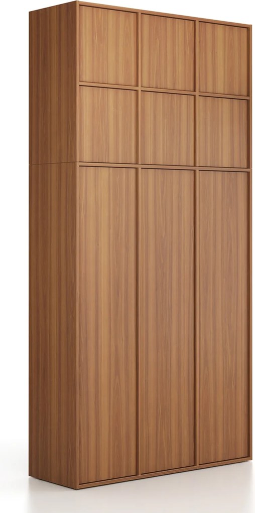 Nadstavba pre skrine FRAME, 6x dvere, 1299 x 450 x 854 mm, PUSH-lock, orech