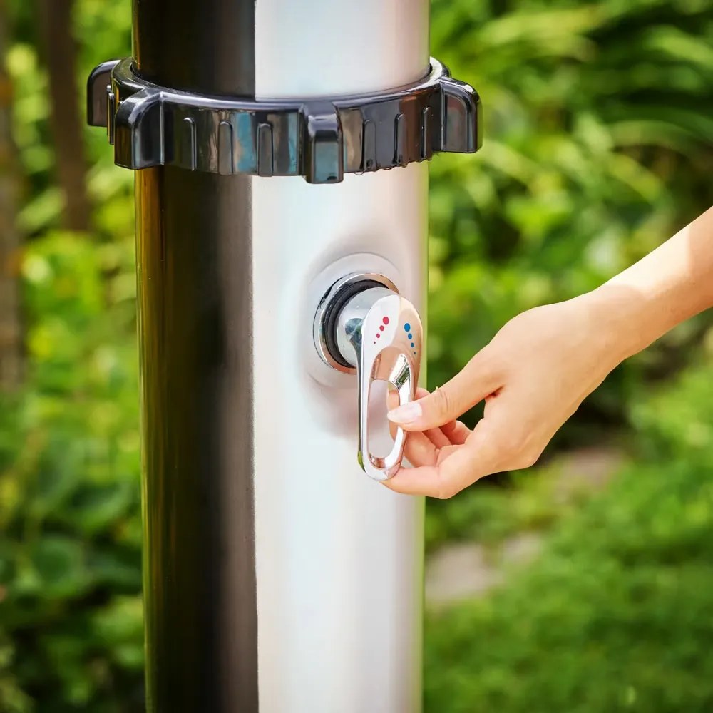 Solárna sprcha KARIBIK, 35 l, čierna/strieborná Jurhan