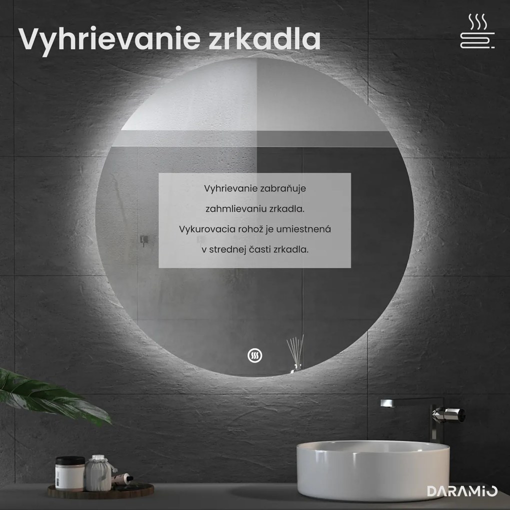 Okrúhle zrkadlo s LED svetlom E2