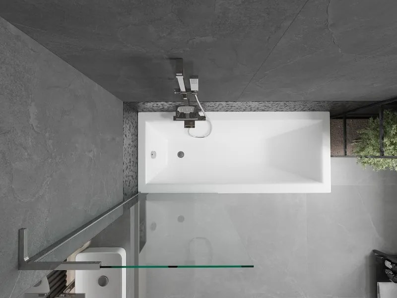 Mexen Next L, 1-krídlová vaňová zástena 70 x 150 cm, 6mm číre sklo, chrómový profil, 895-070-000-03-00-01