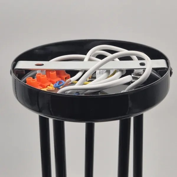 Luster na tyči IRMA 5xE27/60W/230V čierna