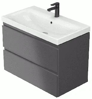 Cersanit Moduo, závesná umývadlová skrinka 80x45x57 cm, antracitová matná, S590-069-DSM