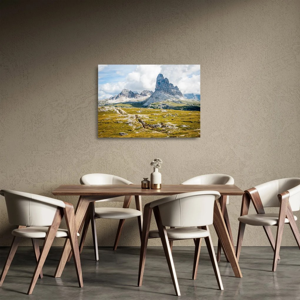 Sklenený obraz - Talianske Dolomity (70x50 cm)