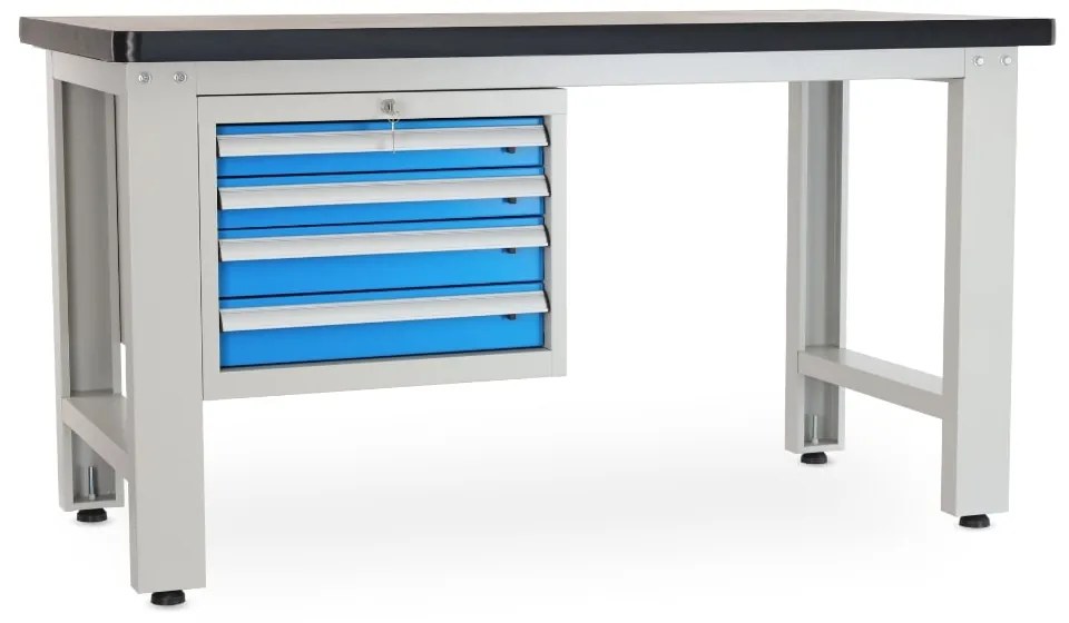 Dielenský stôl Solid MDF-40, 150 cm, závesný box, čierna