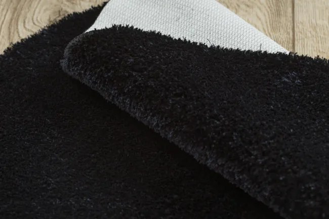 Kúpeľňový koberček SANTA čierny kruh