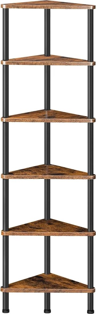 Rohový regál Vasagle Ebbi 30 cm hnědý/černý