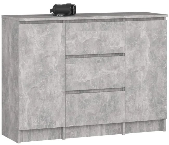 Komoda K100 2D 3SZ betón