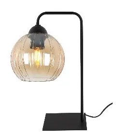 Stolná lampa Costa, 1x medové sklenené tienidlo, b
