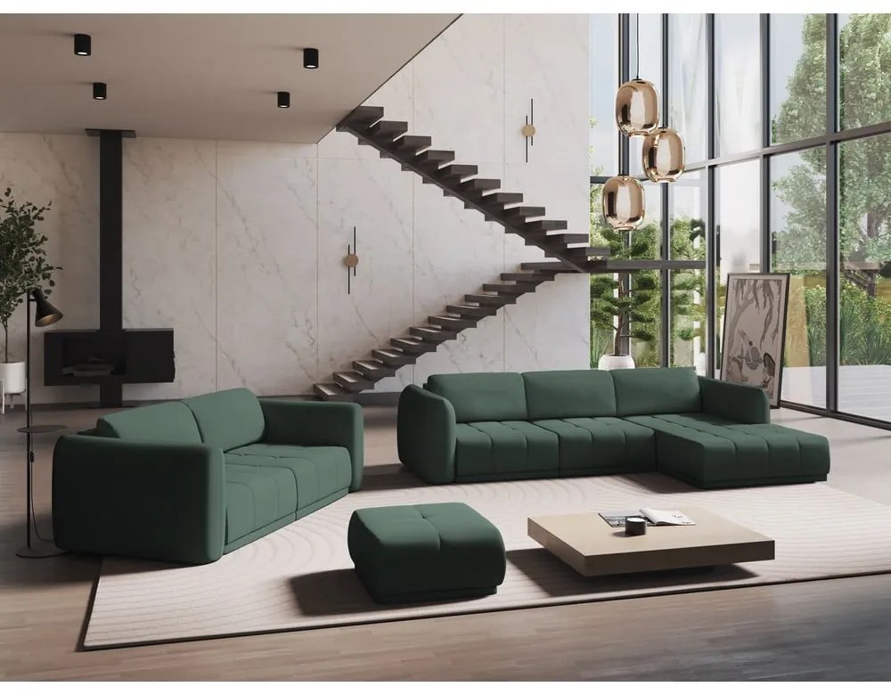 Zelená pohovka 210 cm Hoku – Makamii