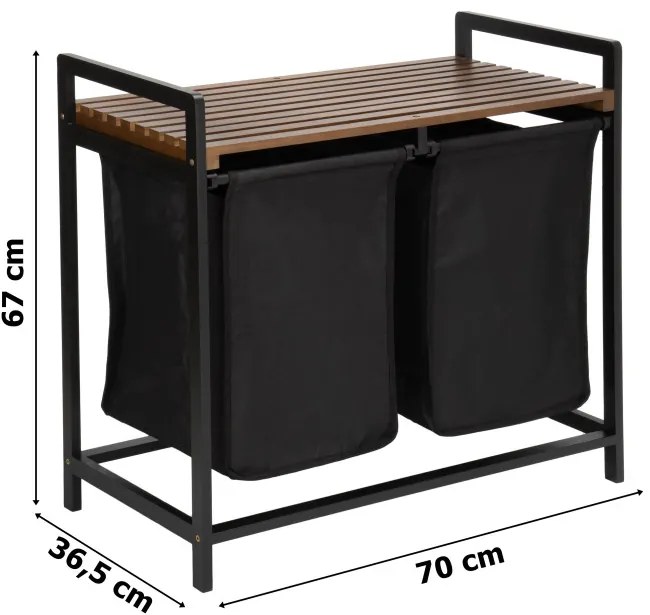 Kôš na bielizeň HANOI čierny