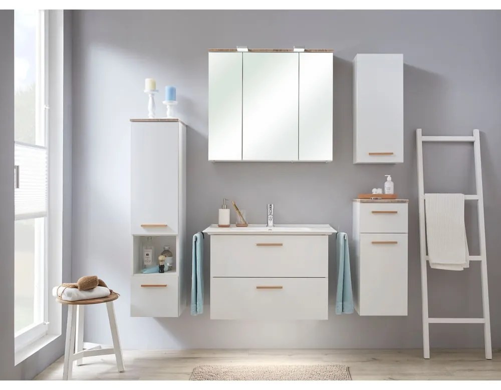 Biele keramické umývadlo bez batérie 80x47 cm Set 931 - Pelipal