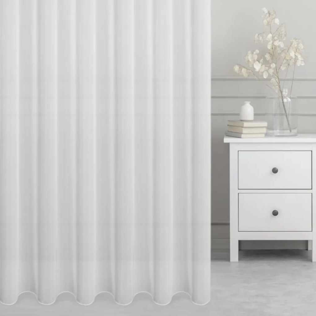Záclonová látka Voál Classic v. 300 cm - Biela