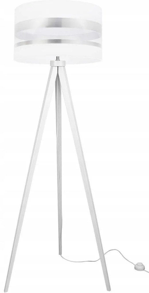 Stojacia lampa Intense Chrome, 1x textilné tienidlo (výber zo 6 farieb), (výber z 5 farieb konštrukcie), (fi 35cm)