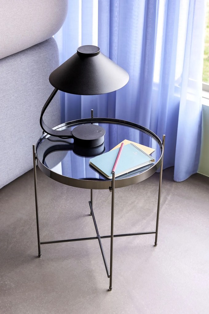 Hübsch Stmievateľná stolná LED lampa Muri Black