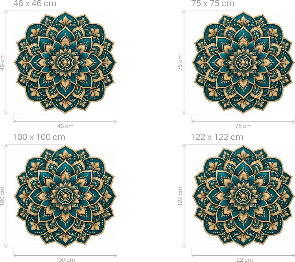 Lotosová mandala arch 75 x 75 cm