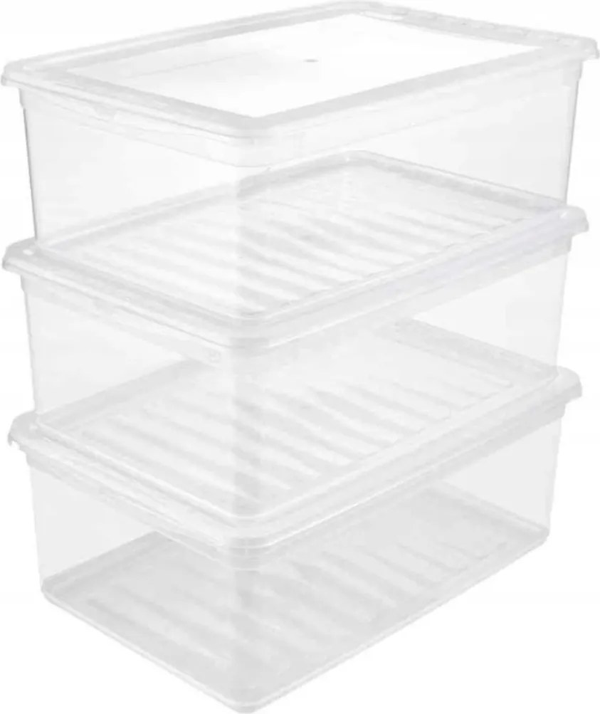 Keeeper Úložný box s vekom BEA Clearbox 43L, 59 x 39 x 27 cm