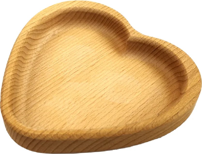 AMADEA Drevená miska v tvare srdca, masívne drevo, rozmer 13,5x13,5x2 cm