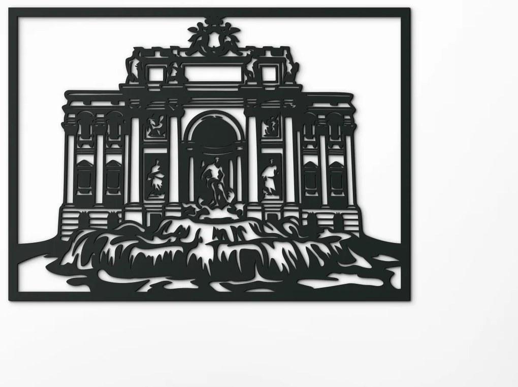 drevko Obraz Fontána di Trevi Rozmer obrazu: 47,5 x 65 cm, Farba dekorácie: Čierna