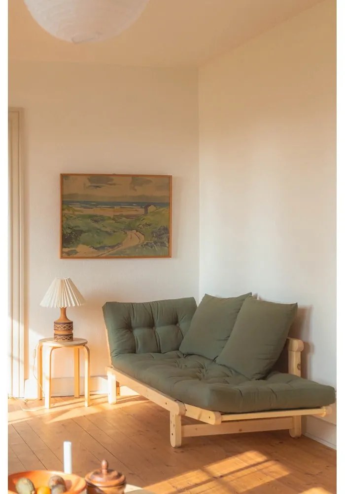 Rozkladacia pohovka s hnedým poťahom Karup Design Beat Natural/Mocca