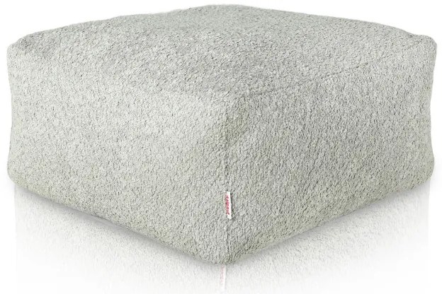 Podnožka Boucle svetlosivá kocka