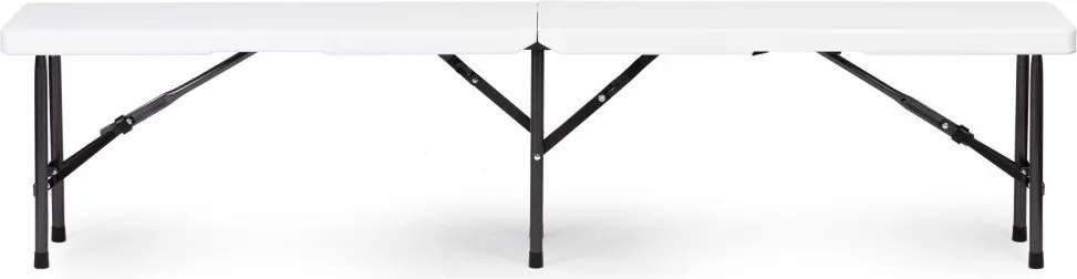 Biela sada cateringového banketového stola 180 cm + 2 lavice