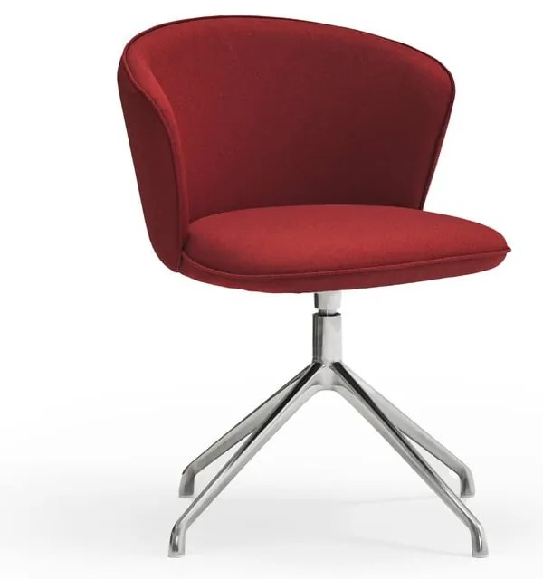 Vínovočervené čalúnené jedálenské kreslá v súprave 2 ks Add – Teulat