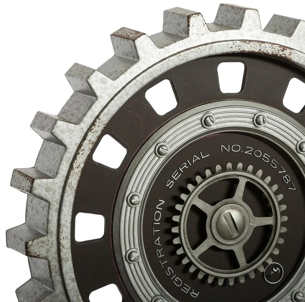 Nástenné hodiny Gears, sivá