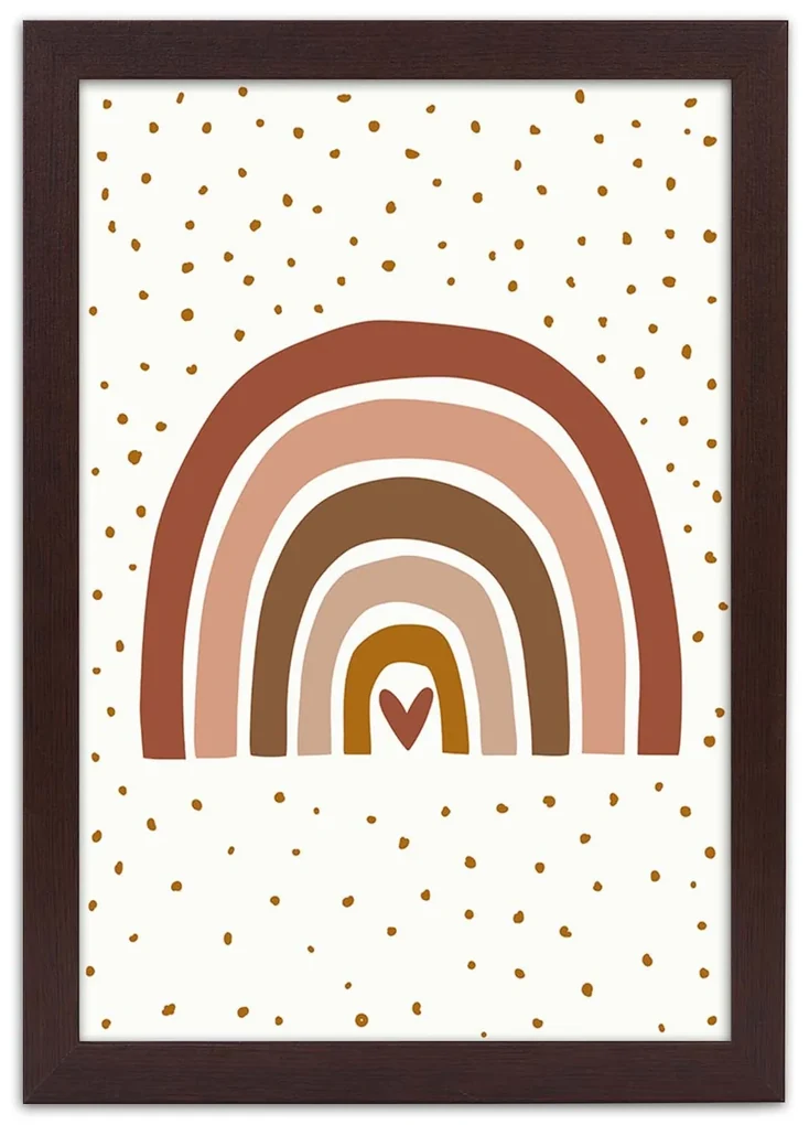 Gario Plagát Ružová dúha Farba rámu: Hnedá, Rozmery: 30 x 45 cm
