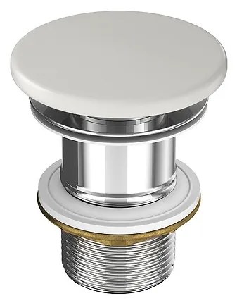 Cersanit Larga, keramická zátka pre umývadlá bez prepadu, svetlá šedá matná, K677-094