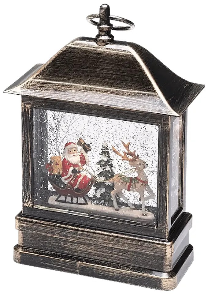 LED svetelná dekorácia lampáš, napájanie: batériové/sieťové, teplá biela, výška: 25 cm