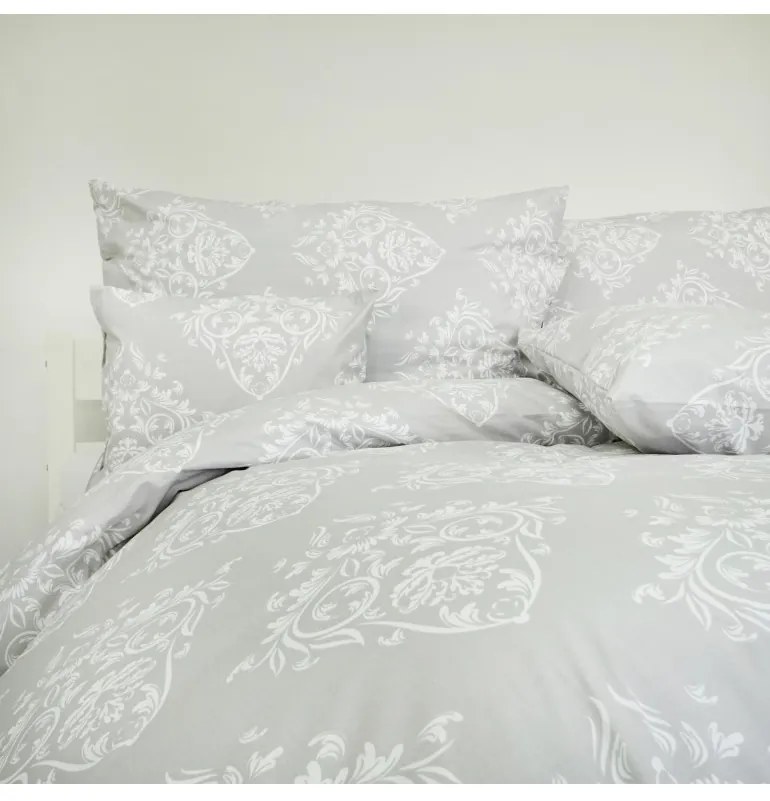 Flanelové obliečky Atény sivé EMI, Vankúš 70x90