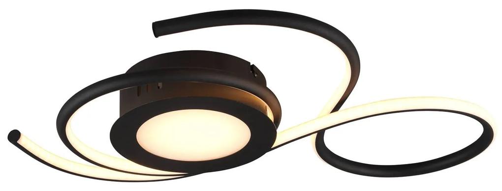 Stropné LED svietidlo Jive, 50 cm, čierna matná