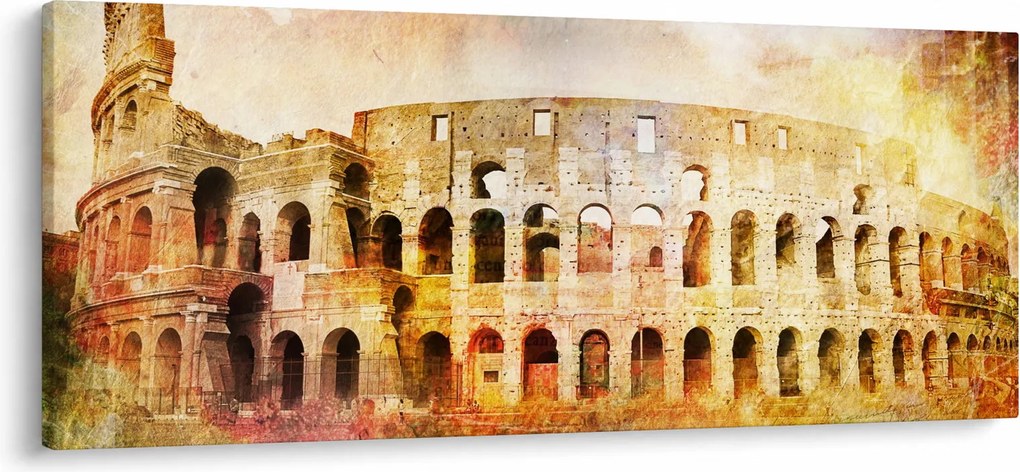 Obraz - Digitálna maľba, koloseum, Rím, Taliansko (120x50 cm)