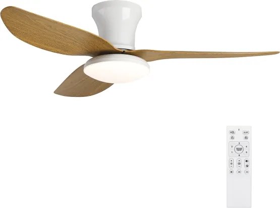Brilagi-LED stmievateľný stropný ventilátor LED/30W/230V 3000-6500K bielohnedý+D