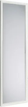 Nástenné zrkadlo Loreley 35x125 cm, drevený biely rám%
