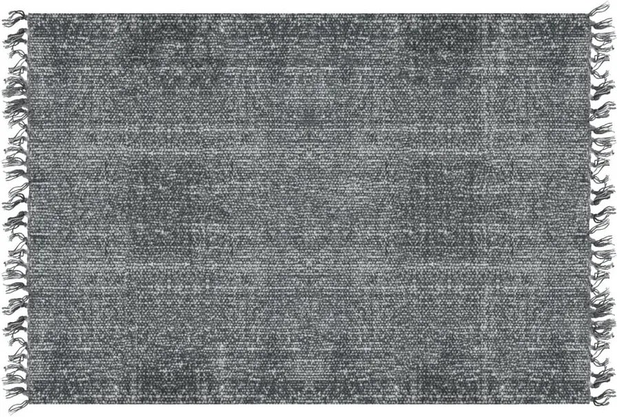 Čierny bavlnený koberec PT LIVING Washed, 140 × 200 cm