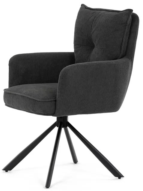 Autronic BONTEC Jedálenská stolička, sivá, menčestrová látka, HC-X1128 GREY2 Farba: Žltá