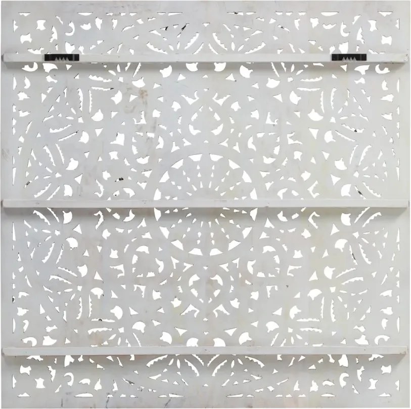 furniture-nabytek.cz - Masívny nástenný obraz Zambezi z mango dreva, lakovaný, šedý – 150×150 cm