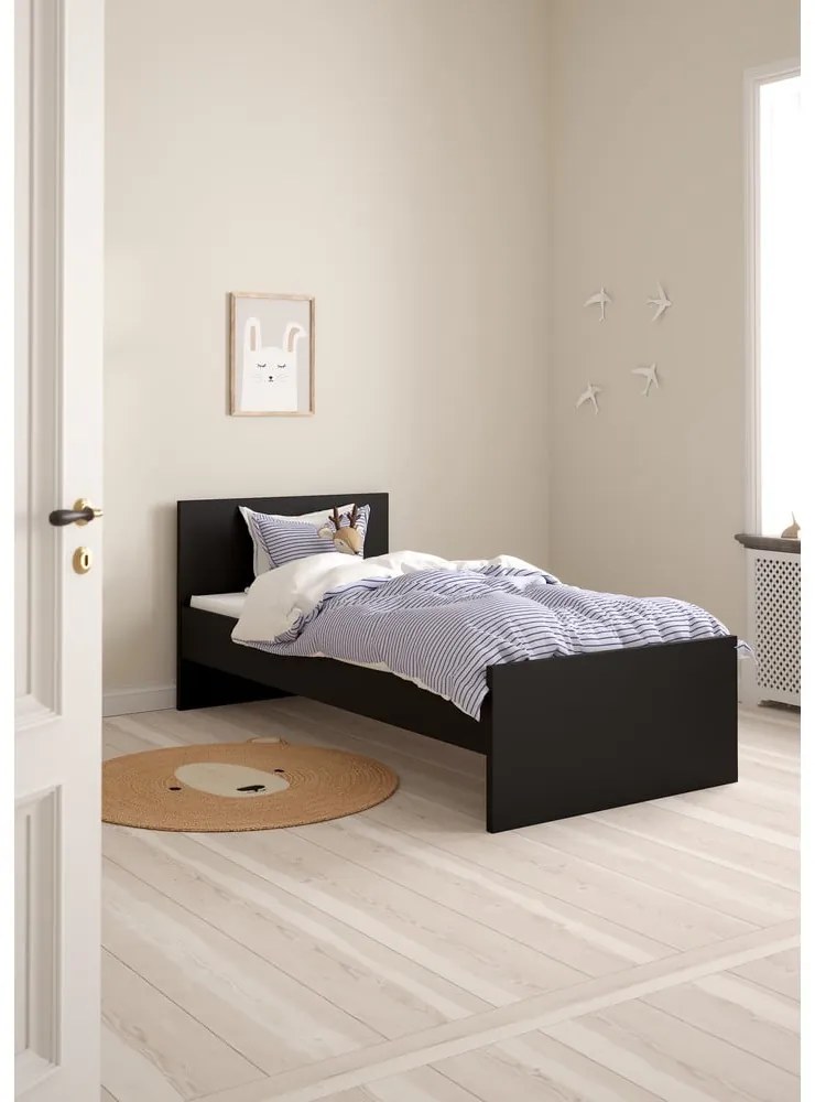 Čierna jednolôžková posteľ 90x190 cm Naia – Tvilum