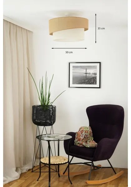 Brilagi - Prisadený luster SHINE 1xE27/15W/230V pr. 50 cm béžová/krémová