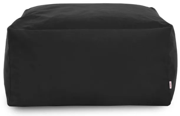 Plyšová taburetka kocka čierna