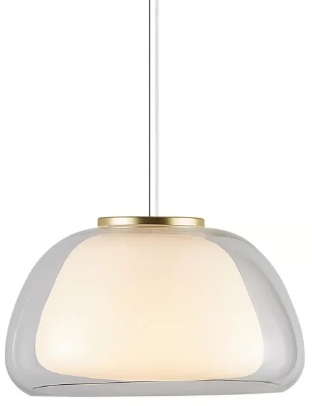 Nordlux - Závesné svietidlo na lanku JELLY 1xE27/40W/230V biela/číra pr. 39 cm