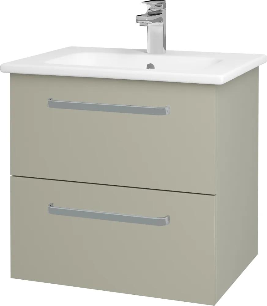 Dřevojas - Koupelnová skříň GIO SZZ2 60 - M05 Béžová mat / Úchytka T01 / M05 Béžová mat (202019A)