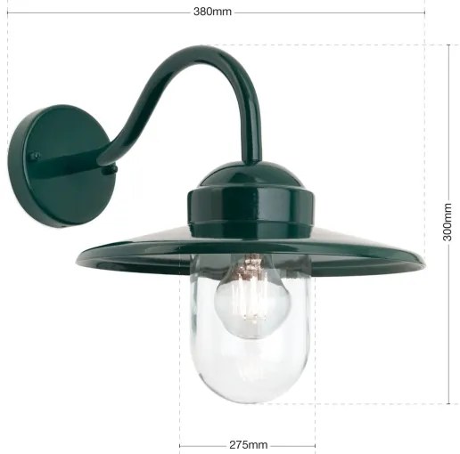 Orion AL 11-1313 - Vonkajšia nástenná lampa EDWARD 1xE27/60W/230V IP44 zelená