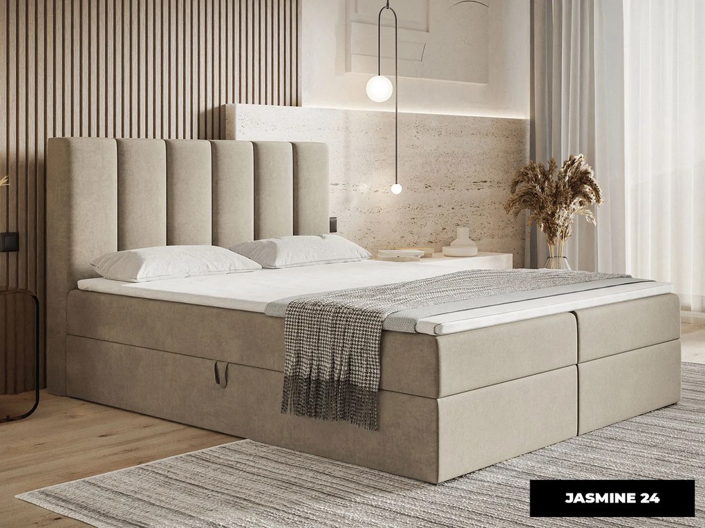 PROXIMA.store - Kontinentálna boxspring posteľ FLORA ROZMER: 120 x 200 cm, TYP MATRACA: BONELLOVÉ PRUŽINY, VRCHNÝ MATRAC (TOPPER): BEZ TOPPERU