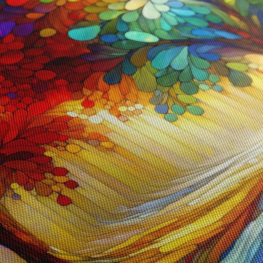 Obraz mystické stromy života vo farbách