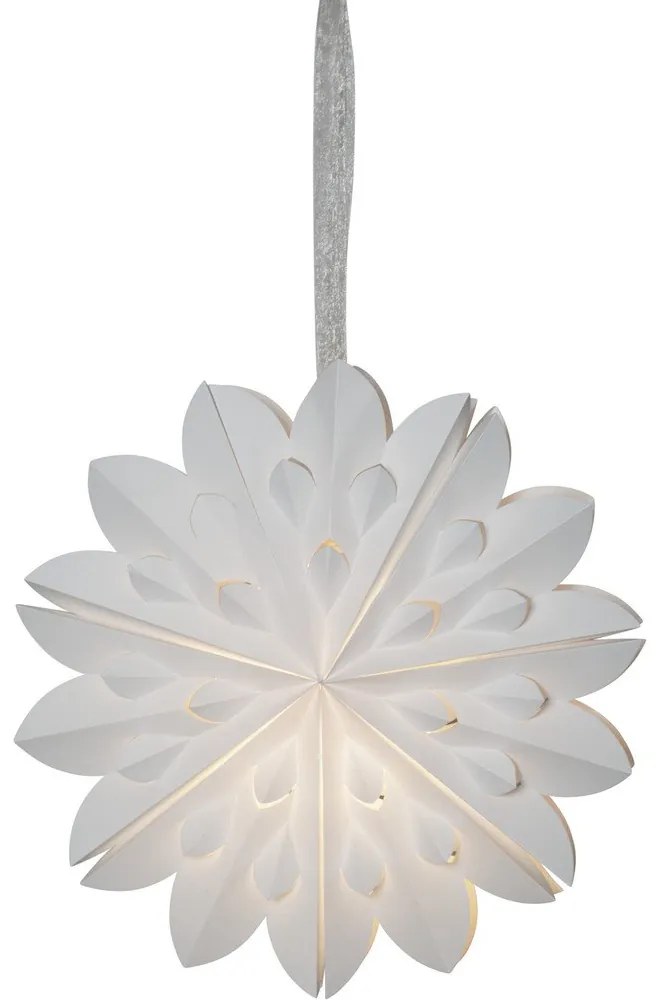 Biela vianočná svetelná dekorácia ø 40 cm Clipp - Star Trading