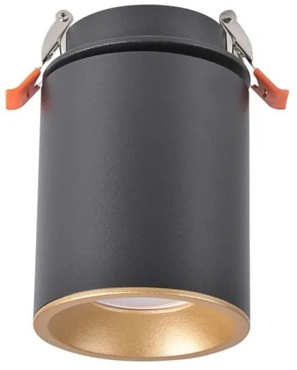 Podhľadové bodové svietidlo HARON 1xGU10/10W/230V čierna/zlatá