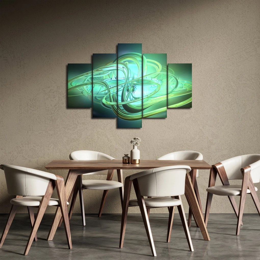 Obraz zelenej abstrakcie (150x105 cm)