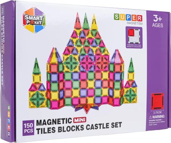 Magnetická stavebnica SUPER MAGNETISM Mini, 150 dielikov